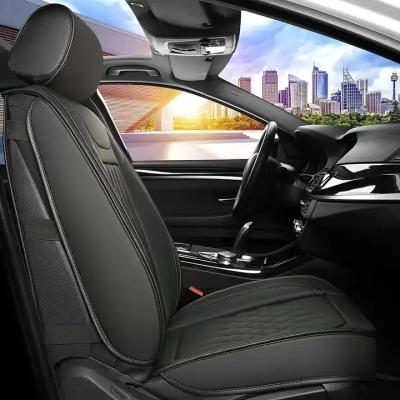 China Protect Seats Original Front Leather Car Seat Covers Black Automotive Luxury Waterproof Universal For Most Sedan SUV Pickup Truck for sale