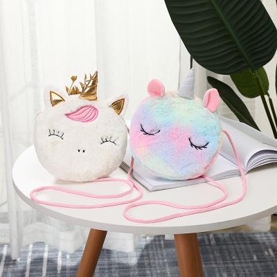 China New Fashion 2021 Fashion Children Girls Shoulder Bag Cute Princess Mini Coin Purse Handbag Cute Locks Unicorn Animals Messenger Bag Kids for sale