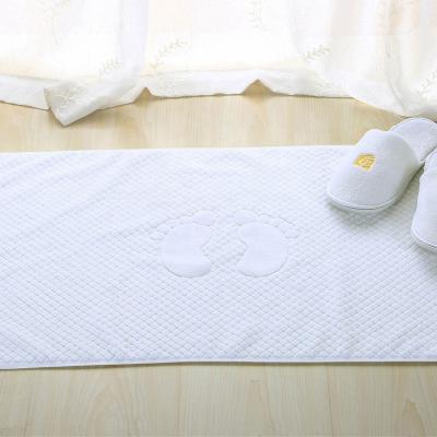 China Cotton Bath Mat Anti-Slip Bath Mat Set Hypoallergenic Custom White Hotel Bath Mat for sale