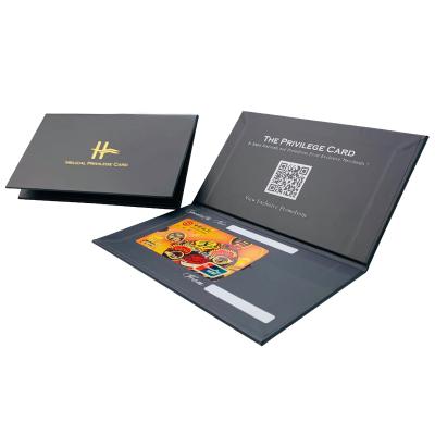 China Biodegradable luxury gift certificate box nfc VIP business card personalized design for sale