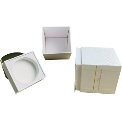 China Biodegradable Luxury Candle Gift Box Velvet Perfume Boxes Personalized White Paper Box Small for sale