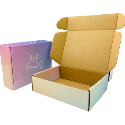 China Pajamas Mailer Box Recycled Corrugated Cardboard Courier Custom Materials Loungwear And Shipping Carton For Dress for sale