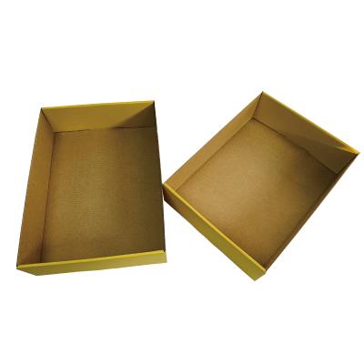 China Recycled Materials Custom Printed Two Pieces Corrugated Shipping Cardboard Clothing Kraft Paper Box With Logo for sale