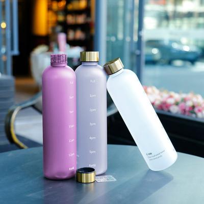 China Sports Water Bottle Plastic Popular Items Cute Shape BPA Free Stocked Portable With Outdoor Weather Marker Customized Logo for sale