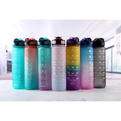 China Motivational Sports Stocked Water Bottle With Custom Logo Outdoor 1L 32 Ounce BPA Free Gym Eco Friendly Reusable Sleeves for sale