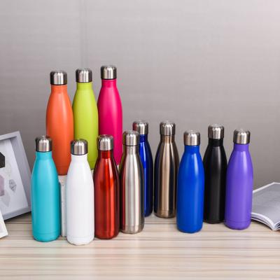 China Custom Stainless Steel Water Bottle 500ml Double Wall Updraft Vacuum Custom Gift Viable Insulated White Sport BPA Eco Free for sale