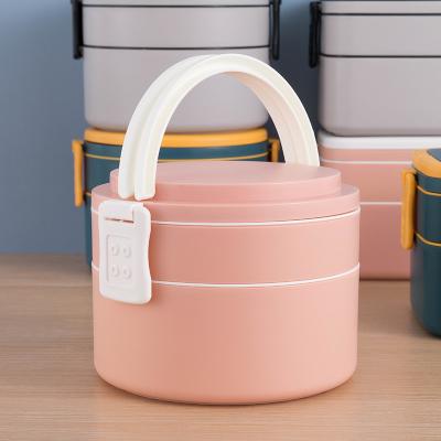 China 1000ML Viable BPA Free Keep Fresh Food Meal Prep Lunch Box Food Storage Container Set With Large Capacity Double Layer Airtight Lid for sale