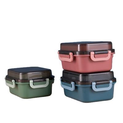 China Cute Plastic Fiber Food Bowl Container Eco-Friendly Lunch Box BPA Free Leak Proof for sale