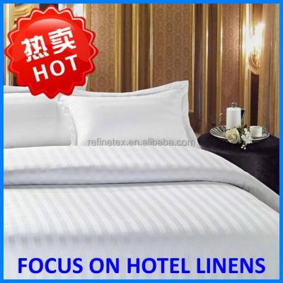 China High Quality Stripe Hotel Bedding Sets, 100% Cotton, 5 Star for sale