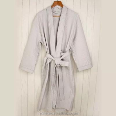 China Plus size 100% cotton waffle bathrobe, hotel bathrbe, bathrobe for sale