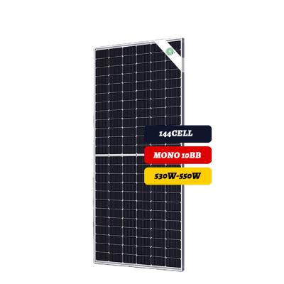 China Solar PV Panels China 530 535 540 550W 182mm 144 Cell Half Cell Mono Solar Panels 182mmx182mm for sale