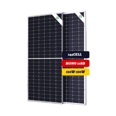 China Mono Crystalline 182mm 144 Half Cell Solar Panels 550W 545W 540W Bifacial Solar Cell Panel 182mmx182mm for sale