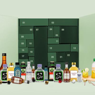 China Recyclable OEM Printed Wine Alcohol Beer Liquor Advent Calendar For Adults Empty for sale