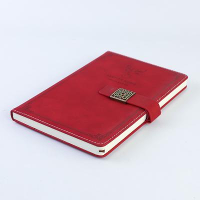 China Custom Printed 2021 Design PU Dairy Luxury Soft Leather Notebook for sale