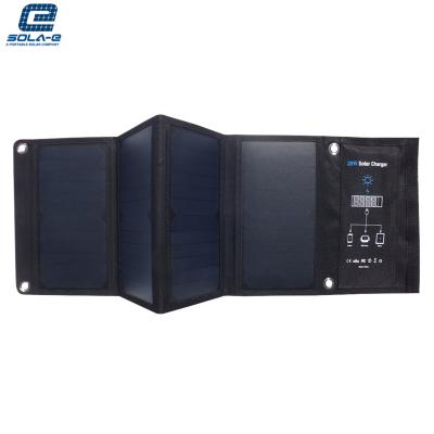 China Charging Smartphones Power Sunpower 28W 3 USB Port Fast Charging Portable Solar Panel Charger Sunpower Mobile Phone Banks Etc. charging solar panel charger for sale