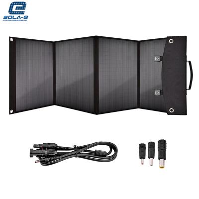 China 100W Mono Folding Solar Panel Charger for Power Plant Generator and Portable USB Devices, QC3.0 USB Ports 156.75mmx156.75mm for sale