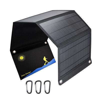 China Cell Phones Factory Price Online Sellers Mono Solar Panel 28W Charging Folding Solar Panel Solar Charger For Hikers for sale