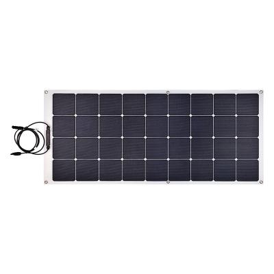 China Charging All Kinds Of 12V Batteries Solar Panel Sunpower A Grade ETFE 120W Heat Resistant Durable Semi Flexible Solar Panel For Caravanning for sale