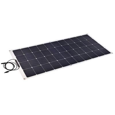 China Charging all kinds of batteries 12V mono single patent 150W etfe semi flexible solar panel for RV caravan yacht boat and golf cart for sale