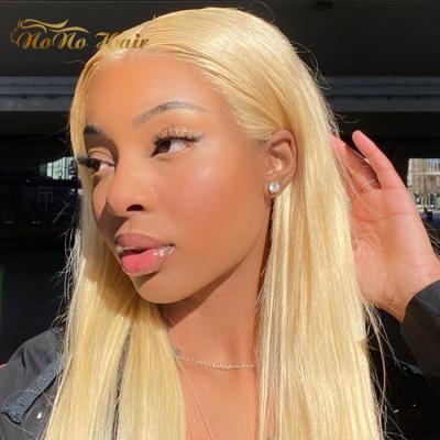 China Silky Straight Wave 150% Density 613 Blonde Pre Plucked Full Lace Wig, Brazilian Hair Wig, Colorful Lace Frontal Wig For Black Women for sale