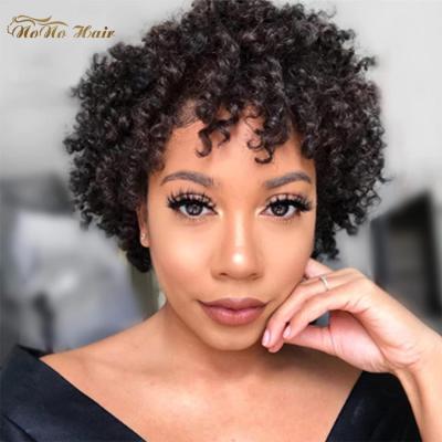 China Cheap Jerry Curl Hair Wigs Brazilian Hair Wigs Wholesale Cheap Short Pixie Cut Wig Curly Human Hair For Black Women for sale