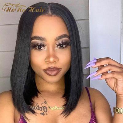 China Wholesale Silky Straight Bob Short Brazilian Hair Cheap Lace Front Wig, Virgin Hair Raw Wave Bob Wigs For Black Women for sale