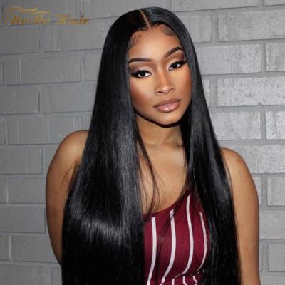 China Brazilian Straight Hair Weave Wig Virgin Hair Wigs 13X6 13X4 Pre Plucked Lace Closure Human Hair Wig for sale