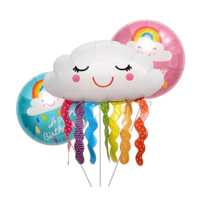 China New 2023 Popular Birthday Decoration Product For Christmas Birthday Party Decoration Supplies Marble Rainbow Foil Balloon Bag Gift Toy OEM for sale