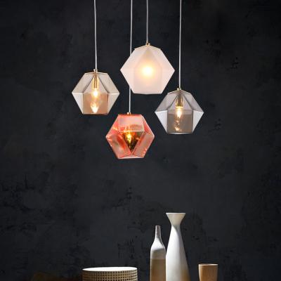 China Scandinavian Modern Luxury Modern Hand Blown Art Chandelier Pendant Lamp Glass Transparent Ceiling Lighting for sale