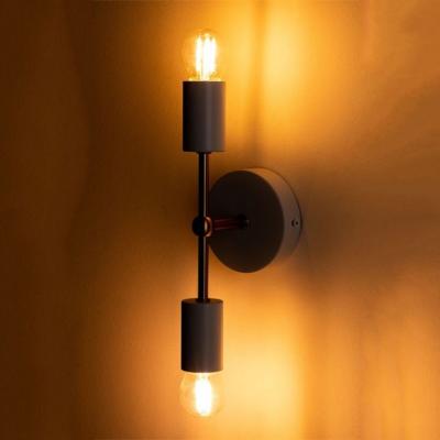 China Beautiful Retro Simple Design Art Lighting Restaurant Living Room Clothing Store Tube Iron Wall Lamp for sale