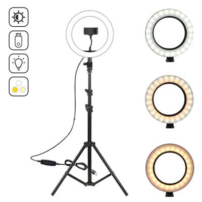 China Tik Tok YM-0414-FL LED Ring Light YM-0414-FL Live Stream Ring Fill Lamp with Tripod for Video Recording for sale