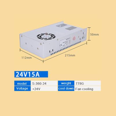 China Power Transformation SHUYI S-360-24 (FAN) Fan Cooling 24v 15A Switching Power Supply for sale