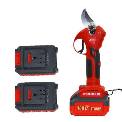 China The Professional Cordless Electric Pruner Scissors Anti-skid Power Shaft Battery Handle with LED Display The Electric Shears for sale