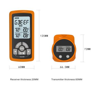 China Outdoor BBQ Home Use New Style Probes Digital Wireless Thermometer for Meat Grill BBQ for sale