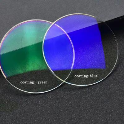 China Blue 1.56 hmc single vision danyang cut uv420 photo 1.49 1.61 1.67 1.74 cr39 optics optical lens spectacle lens manufacturers opticos for sale