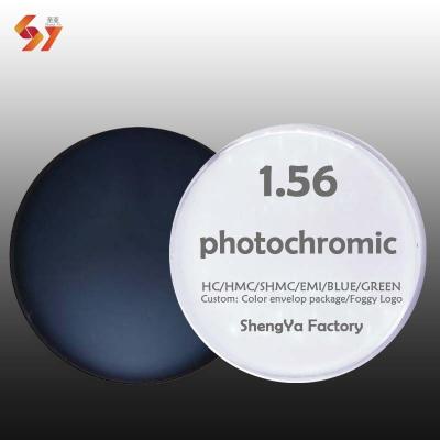 China Single vision hc photochromic 1.56 transition 1.56 1.61 1.67 1.74 cr39 optics optics optics lens spectacle manufacturers photo lens for sale