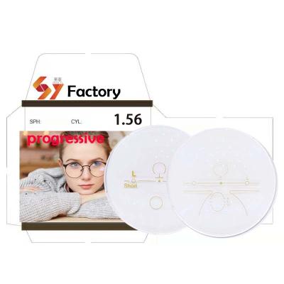 China Lenses 1.56 1.49 1.61 1.67 1.74 Manufacturers CR39 Progressive Optical Lens HC Vision Spectacle Nits Single Progressive Optics for sale