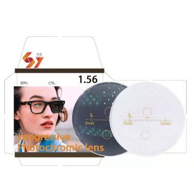 China Manufacturers Progressive 1.56 HMC Spectacle Nits Photochromic Optics Optical Lenses Optical Lens for sale