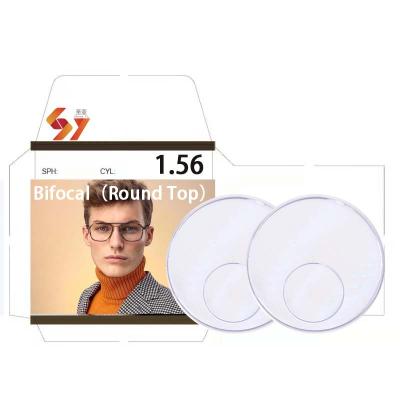 China Optical Lenses 1.56 Manufacturers CR39 Lens Round Cover HMC Spectacle Bifocal Bifocal Photochromic Optics Lenses 1.49 Lenses for sale