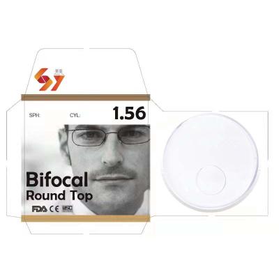 China 1.56 bifocal hc round cover factory round cover optica bifocal bifocal lens spectacle manufacturers opticos l lenses lens for sale