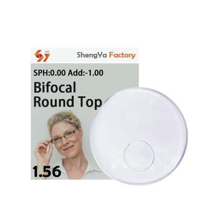 China 1.56 bifocal lens bifocal round cover hmc optical lenses round cover manufacturers spectacle lenses progressive bifocal optics for sale