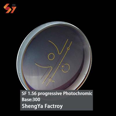 China SF 1.56 Optical Spectacle Lenses Progressive Photochromic Nits Optics Lens Semi Finished Progressive Photo Lenses for sale