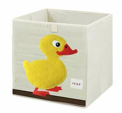 China Best Selling Newest Foldable Children's Plush Toy Storage Box Cartoon Clothes Cube Storage Box With Lid for sale