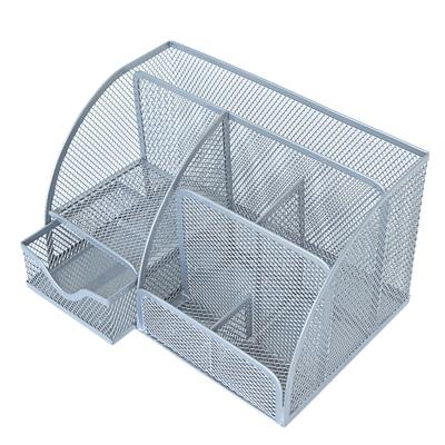 China Metal Steel Mesh Office Desk Organizer Art Decor Table Desktop Iron for sale