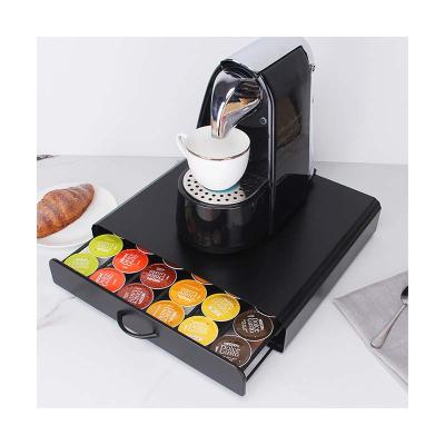 China Nespresso Coffee Capsule Storage Box Minimalist Luxury Capsule Storage Holder Wooden Capsule Box for sale