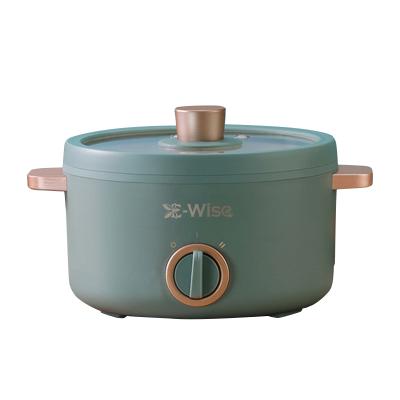 China Outdoor Smart 2 Tier Cooking Mini Electric Cooker Noodle Soup Rice Noodle Porridge Non To Stick Cookware Electric Casserole Skillet for sale