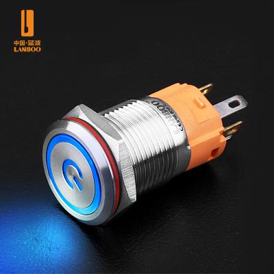 China rotary switch with led lock switch rotary switch 2NO+2NC LB16A-PUSH BUTTON SWITCH for sale