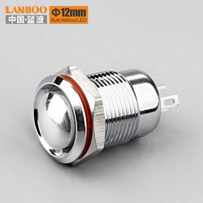 China LANBOO 12mm Mini Metal Pushbutton Switches Bulb Without LED LB12B for sale