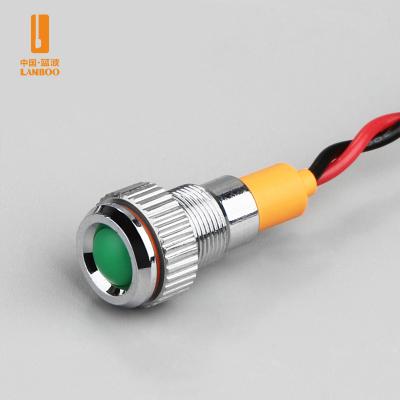 China LANBOO 8mm ABS metal electrical warning light with 12V24V220V for sale