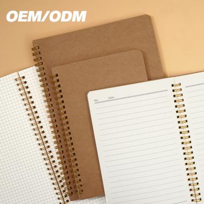 China custom spiral reused notebook cheap bulk paper spiral b5 a5 school supplies packaging for sale